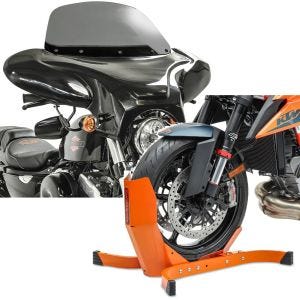 Sett: Batwing fairing egnet for choppere og spesialsykler rg Craftride med motorsykkel rocker Easy-Plus opptil 21 tommer oransje
