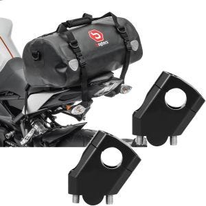 Sett: Motorsykkel hale bag Drybag XF30 wd Volum 30l Bagtecs med styrerør 40mm aluminium egnet for styre med Ø 22mm 7/8" sort.