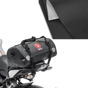 Sett: Motorsykkel halebag Drybag XF30 wd Volum 30l Bagtecs med setetrekk imitert karbonlook XL 140x100 cm.