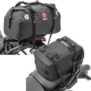 Sett: Motorsykkel hale bag Drybag XF60 vanntett volum 60l Bagtecs med motorsykkel hale bag KH2 ryggsekk 20 liter svart