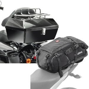 Sett: Toppkoffert Missouri 43Ltr egnet for Chopper sw Craftride med ryggsekk HX5 haleveske wd 45Ltr med hjelmholder