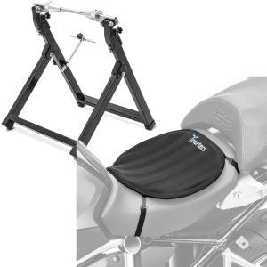 Sett: balanseringsstativ motorsykkel WU-2 balanseringsenhet sw ConStands med motorsykkel gel setepute neopren L gel pute setetrekk sw