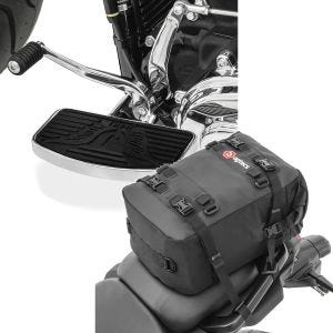 Sett: Universitetet Løpebrett egnet for cruiser og chopper FB3 Craftride med motorsykkel hale bag KH2 ryggsekk 20L svart