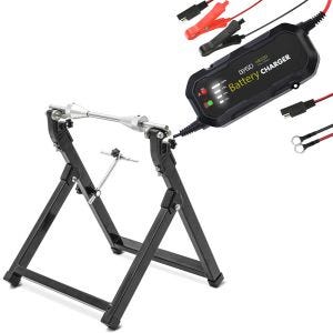 Sett: Balanser motorsykkel WU-2 balanseringsenhet sw ConStands med motorsykkel batterilader BC2 helautomatisk 1500mA