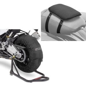 Sett: Motorsykkel dekkvarmer sett Laguna Seca 60-80°C 17 tommer sw ConStands med gel setepute S univ