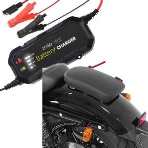 Sett: Motorsykkel batterilader BC2 1500mA Lumitecs med pillion sugekopp setepute egnet for Custom Bikes Glider X sw