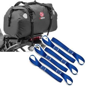 Sett: Motorsykkel hale bag Drybag XF60 wd volum 60l Bagtecs med surringsløkker egnet for spennstropper, megapakke med 6 stk