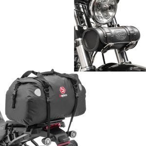 Sett: Motorsykkel halebag Drybag