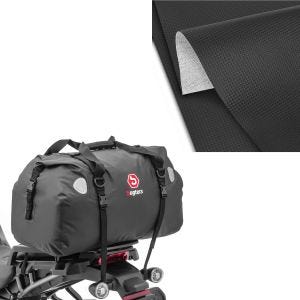 Sett: Motorsykkel halebag Drybag XF60 wd Volum 60l Bagtecs med setetrekk imitert karbonlook XL 140x100 cm.
