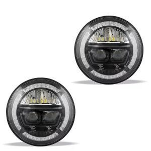 Sett med 2x hovedlykter egnet for Harley Davidson Craftride F10 LED-frontlykter 7" tommer