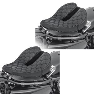 Sett med 2x solo sete egnet for Harley Davidson Sportster 10-20 vårsal solo sete Craftride SK3 svart