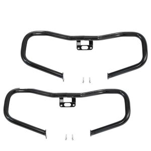 Sett med 2x kollisjonsbøyler Hakket egnet for Harley Davidson Touring 14-24 motorbeskyttelse Craftride CH4 svart