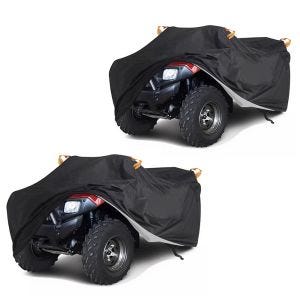 Sett med 2x presenning Quad XL Tourtecs 190T ATV-trekk med håndtak svart