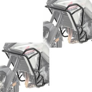 Sett med 2x crashbars egnet for Honda Transalp XL 750 23-24 motorbeskyttelsesstang Motoguard KT12 svart