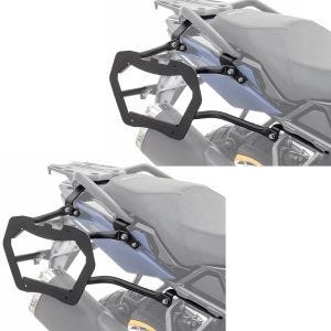 Sett med 2x bagasjeholdere egnet for Suzuki V-Strom 800 / DE 23-24 Bagtecs SLP for aluminiumsvesker og salvesker