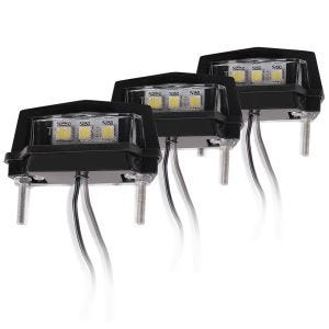 Sett med 3 skiltlys motorsykkel Zaddox T1 LED skiltlys