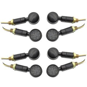 Sett med 4 LED-indikatorer motorsykkel Lumitecs RV299 med E-merke 2 stk tonet svart