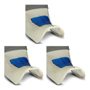 Sett med 3 gelputer innebygde puter XL egnet for motorsykkelseter 25x20x1,5 cm