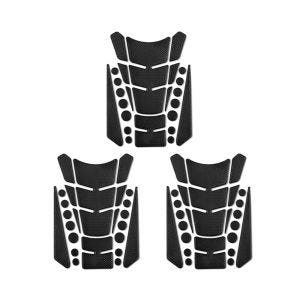 Sett med 3 motorsykler tank pad sett Zaddox TF2 tank beskyttelse klistremerke universal svart