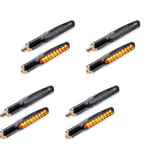 Sett med 4 kjørelysblinklys motorsykkel Lumitecs KP6 LED-blinklys med E-merke 2 stk.