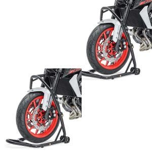 2x styrehodestativ motorsykkel Constands Classic 27mm styrehodemonteringsstativ svart
