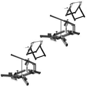 2x dekkskifter 12-21" sett med balanseringsstativ egnet for motorsykkeldekk ConStands svart