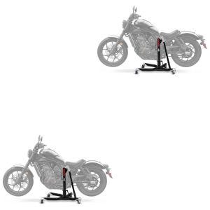 2x sentralstativ egnet for Honda Rebel 1100 CMX 21-24 svart motorsykkeljekk ConStands Power-Classic