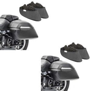 2x sett med sidevesker med hardt skall K3 + innerfôr 33l egnet for Indian Scout / Bobber / Twenty Craftride ME16 svart