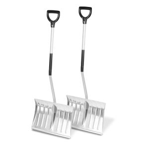 Sett med 2x snøskuffe SR2 Divit snørydder snøskuffe aluminium sølv