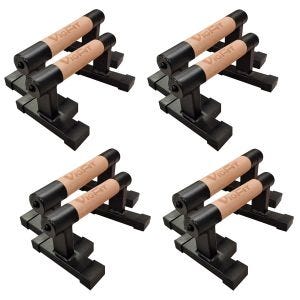 Sett med 4 paralletter Par Cranit LG12 Push-Up-håndtak Push Up-stativ av tre 40 cm