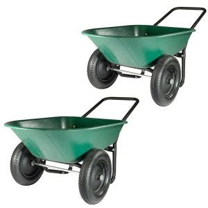 2x hagetrillebår Divit GS3 dobbel trillebår