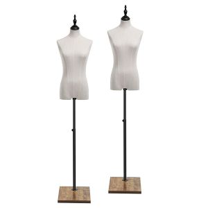 2x utstillingsdukke høydejusterbar Divit BK2189 dressmaker's dummy mannequin hvit Hjem