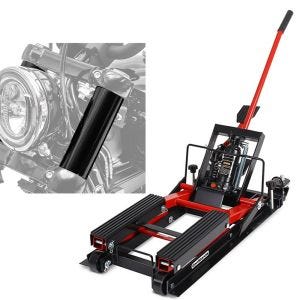 Midlift L lift opp til 680 kg i rødt + gaffeltrekk egnet for Harley Davidson Dyna 06-17