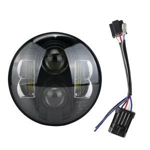 LED hovedlykt 7 tommer TH4 + adapter H4 til H13