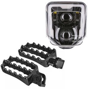 Fotstøtter egnet for Husqvarna 701 Enduro 16-24 + LED frontlykter