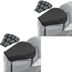 2x motorsykkel mesh luftpute Tourtecs Air M LA1 komfortsetepute i sort