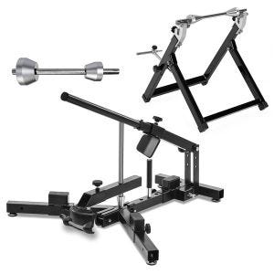 ConStands Reifenmontiergerät 12-21" Set mit Wuchtbock passend für Motorradreifen schwarz + Adapter/Auswuchtadapter passend für KTM 1290 Super Duke R 14-23