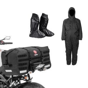 Bagtecs SX70 70L haleposesett med regnovertrekk XL og regndress XL