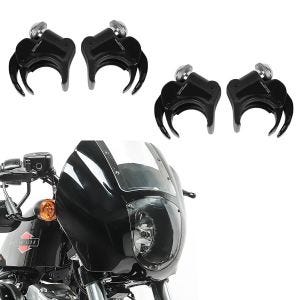 Sett med lampemasker egnet for Harley Davidson Dyna / Sportster Craftride med 2x frontrutebraketter