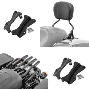Sett med bagasjehyller egnet for Harley Davidson Touring 09-24 Craftride med sissy bar og 2x 4-punkts monteringssett