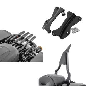 Sett med bagasjehyller egnet for Harley Davidson Touring 09-24 Craftride med sissy bar PV2 og 4-punkts monteringssett