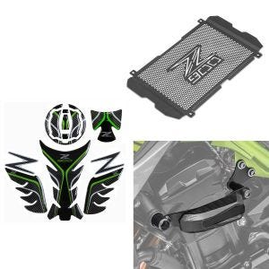 Sett med kollisjonsputer med radiatordeksel og tankpute som passer til Kawasaki Z 900 17-24 Motoguard