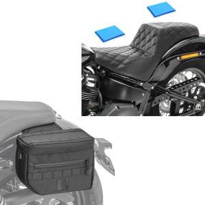 Sett med doble seter som passer for Harley Davidson Softail Street Bob 18-24 Craftride og salvesker