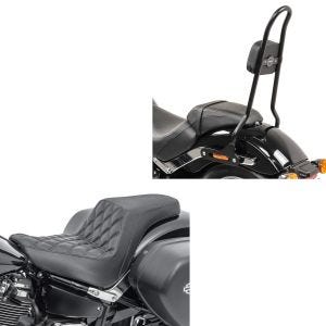 Sett med dobbelt sete og sissy bar egnet for Harley Davidson Sport Glide 18-24 Craftride