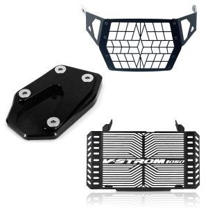 Sett med radiatordeksel med frontlysgitter og sidestøttebase egnet for Suzuki V-Strom 1050 / XT 20-24 Zaddox