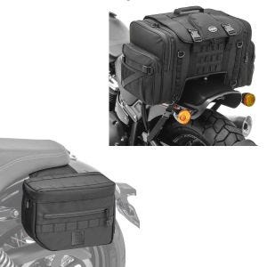 Sett med halevesker Craftride pillion bag passer for Chopper Cruiser Retro 52-60L og Saddlebags Club Style