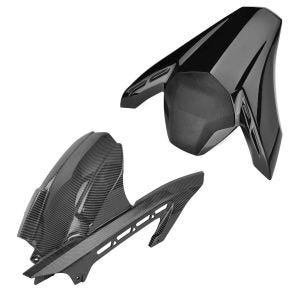 Bakhjulsdeksel egnet for Kawasaki Z 900 17-24 bakskjerm Zaddox karbonlook + stolpetrekk stoltrekk svart
