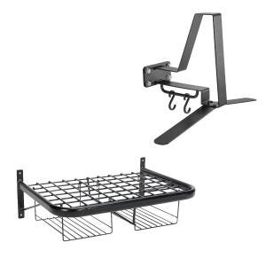 Hjelmholder for motorsykkel XGP WH6 veggfeste + Hjelmholder for motorsykkel WH2 veggfeste svart