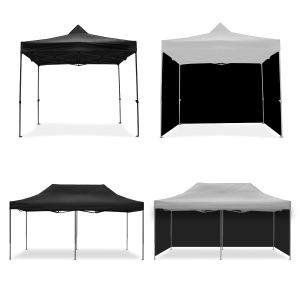 Racingtelt 3x6m sammenleggbar Tourtecs sammenleggbar paviljong for racerbanen + racertelt 3x3m sammenleggbar + 4x paviljongsidevegger sammenleggbare teltvegger egnet for racertelt 3x6m + 4x paviljongsidevegger 3x3m svart