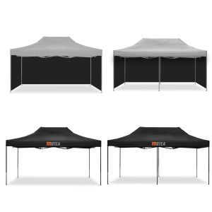 Racingtelt 3x6m sammenleggbart Tourtecs sammenleggbar paviljong for racerbanen + racingtelt 3x4,5m MOTEA + 4x paviljong egnet for racingtelt 3x6m + 4x paviljong egnet for racingtelt 3x4,5m svart